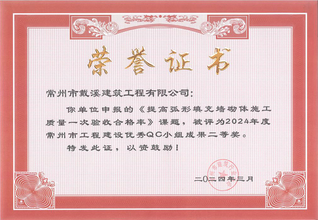 qc榮譽證書二等獎